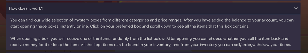 Virtual mystery box explanation by MysteryOpening.