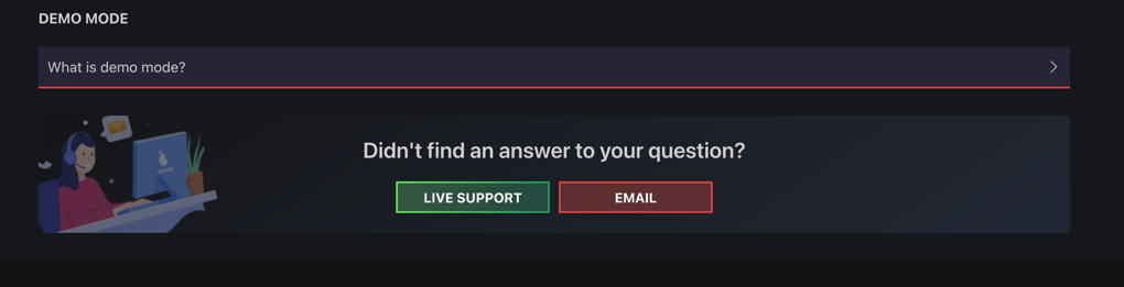 Support options at MysteryOpening