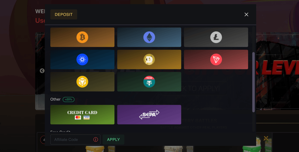 MysteryOpening payment options