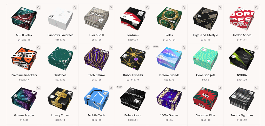 hypebeast mystery boxes on HYBE