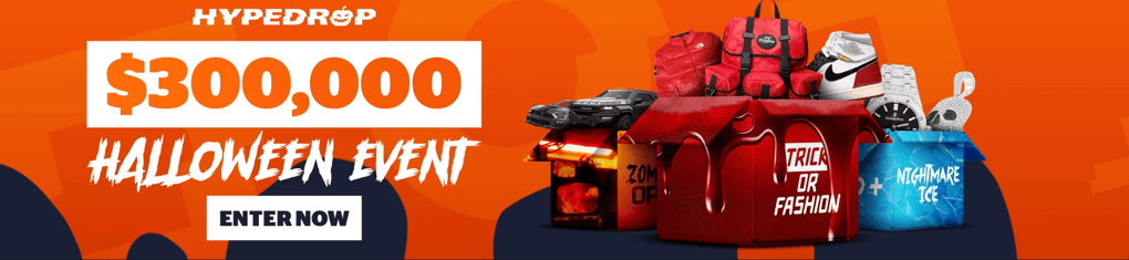Halloween promo hypedrop for mystery boxes 