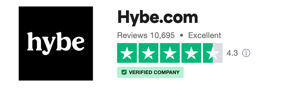 Hybe Trustpilot review for mystery boxes 