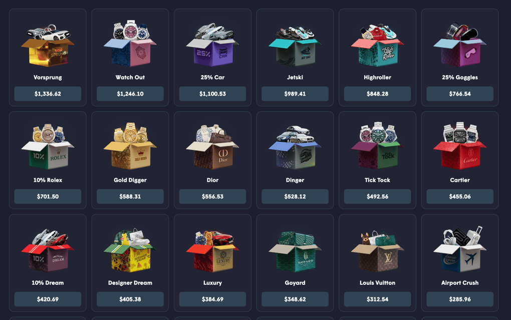 Boxes on Upgrader.com