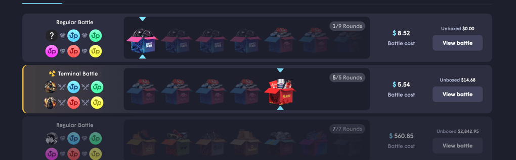 Case battles on Upgrader