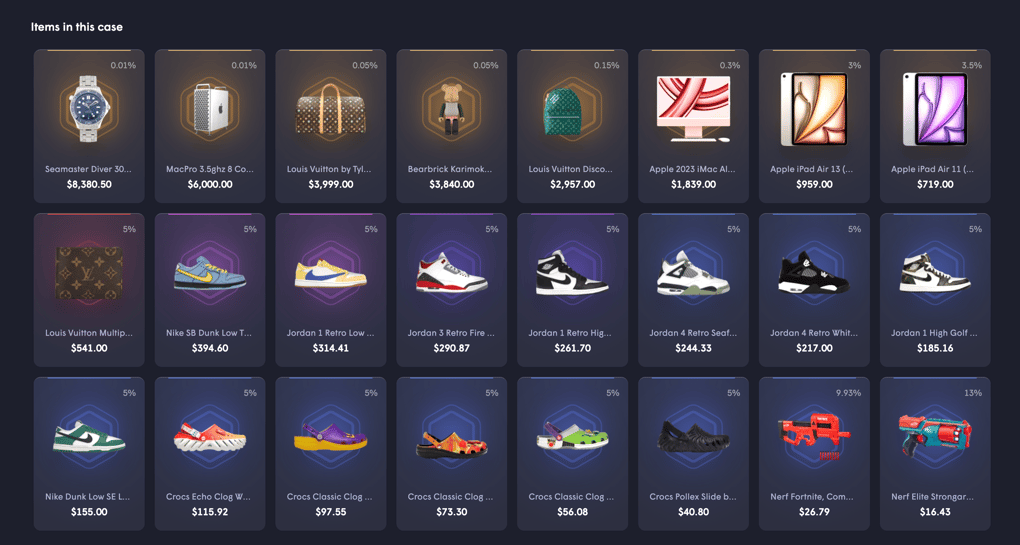 Hypebeast mystery box on Upgrader