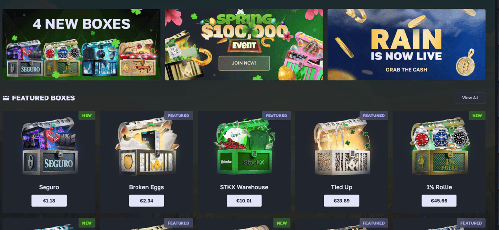 Homepage of LuxDrop.com