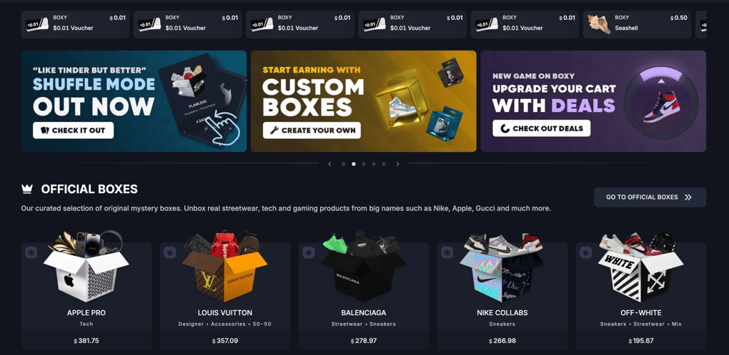 boxy.gg homepage
