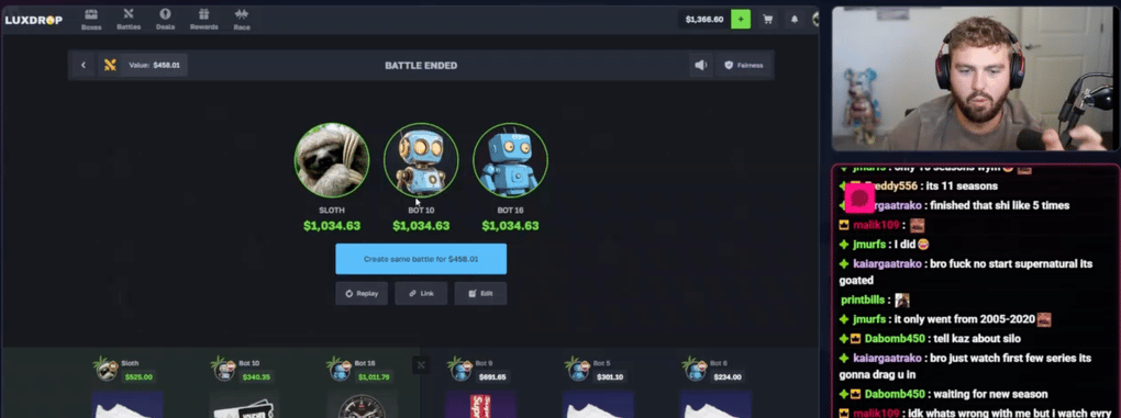 Kazlic playing on LuxDrop