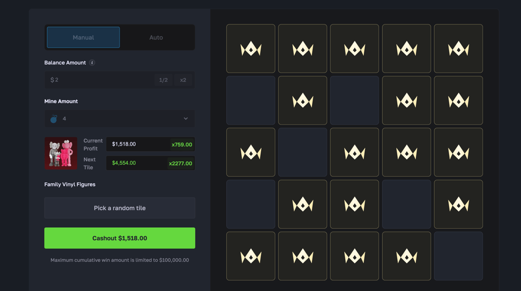 Mines on LuxDrop