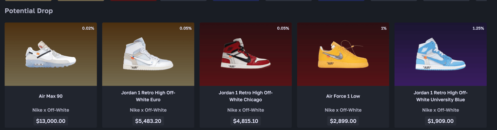 Nike sneakers in LuxDrop boxes
