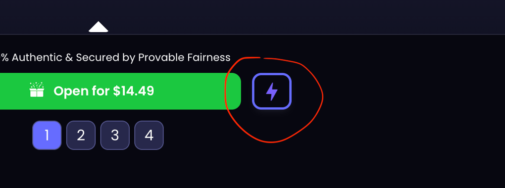 Fast mode button on Rillabox