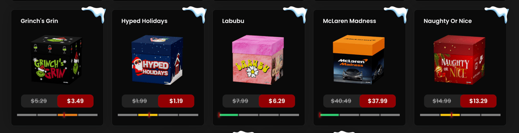 Rillabox boxes with RTP bar