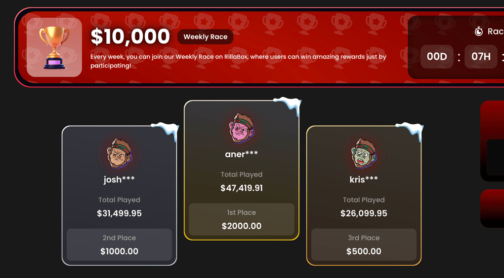 Rillabox leaderboard page screenshot