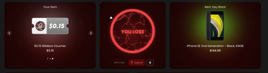 Screenshot of a failed upgrade