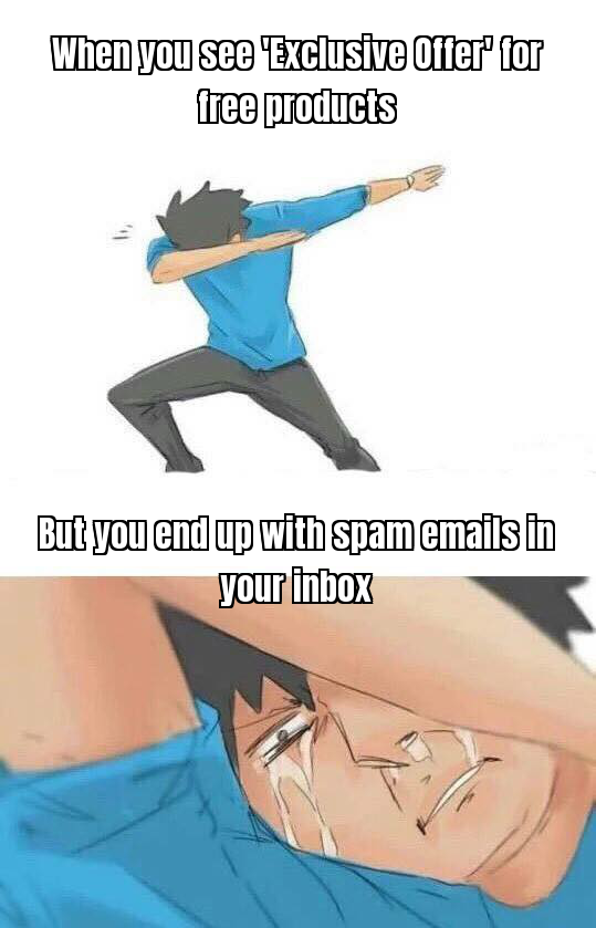 A meme of someone looking disappointed at an empty box with the caption 