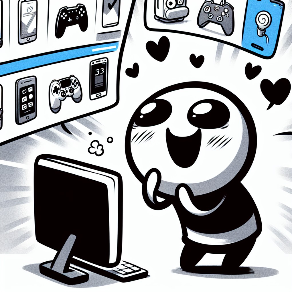 A simple drawing showing a happy user navigating a user-friendly site.